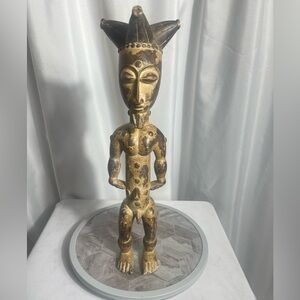 African BLOLO BLA Male Spouse Statue - BAULE - West Africa, VINTAGE TRIBAL ART